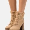 Anna Field Leather - Bottines À Lacets - Beige