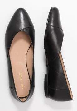 Anna Field Leather Ballerinas - Ballerines - Black -Chaussure Boutique 316e524bc9c2454ca98204aec739ea02