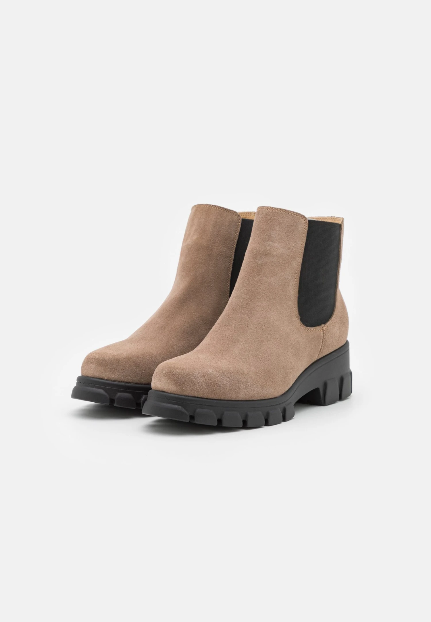 Leather - Bottines - Taupe 3 Leather - Bottines - Taupe – Image 3