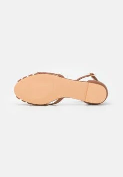 Leather - Ballerines À Bout Ouvert - Cognac -Chaussure Boutique 5938231d870240a08dab9190f321673d