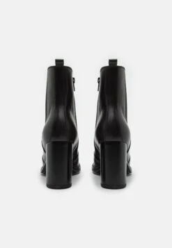 Leather - Bottines À Talons Hauts - Black -Chaussure Boutique 8285c3f6f7d94045bb79e27db56d5a46