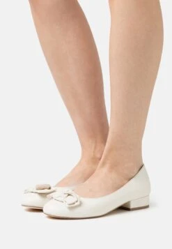 Leather Wide Fit - Ballerines - White