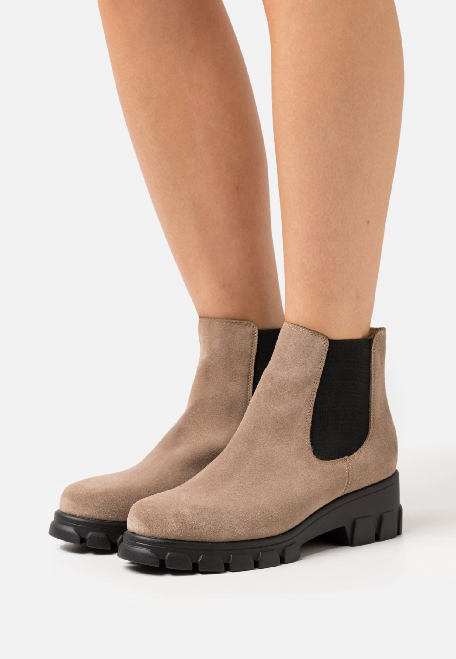 Leather - Bottines - Taupe 1 Leather - Bottines - Taupe