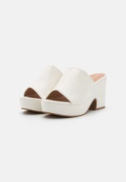 Wide Fit - Mules À Talons - White -Chaussure Boutique 9fdc4ed5dc1041329e405e87283ca9a7